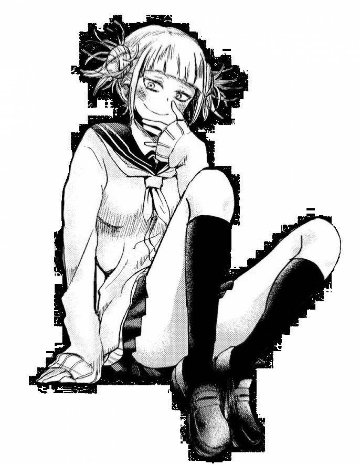 Amazing toga himiko coloring page