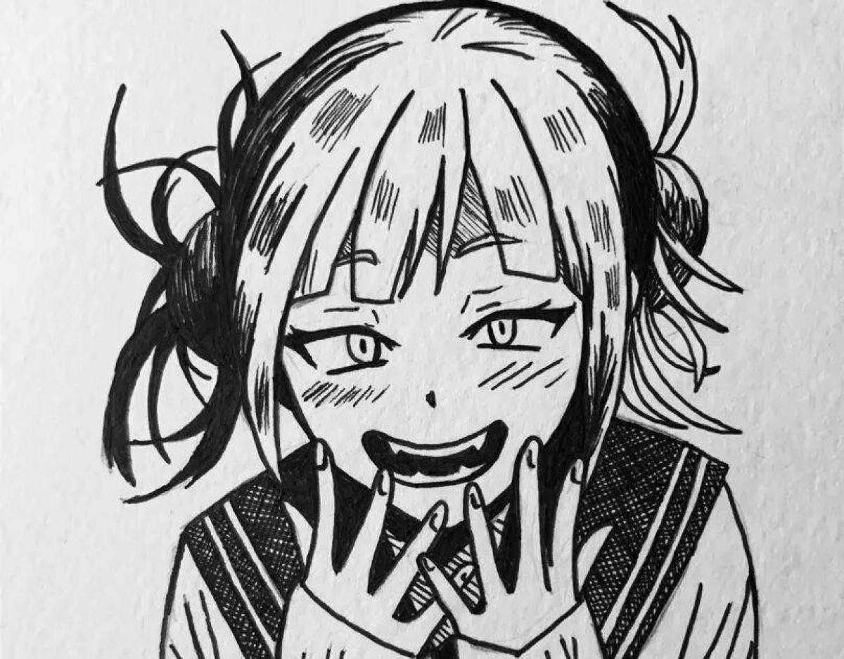 Chimiko cute toga coloring page
