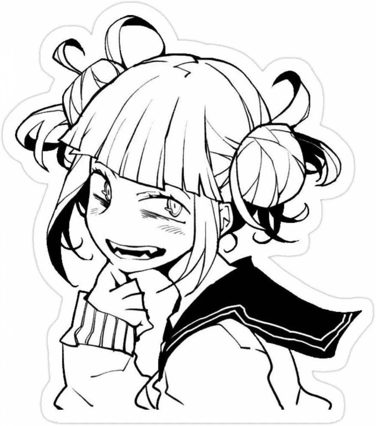 Coloring page dazzling toga himiko
