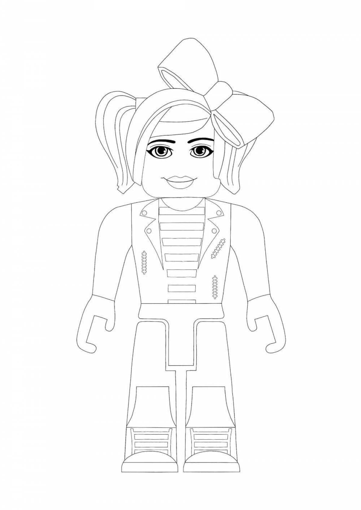 Playful roblox game coloring page