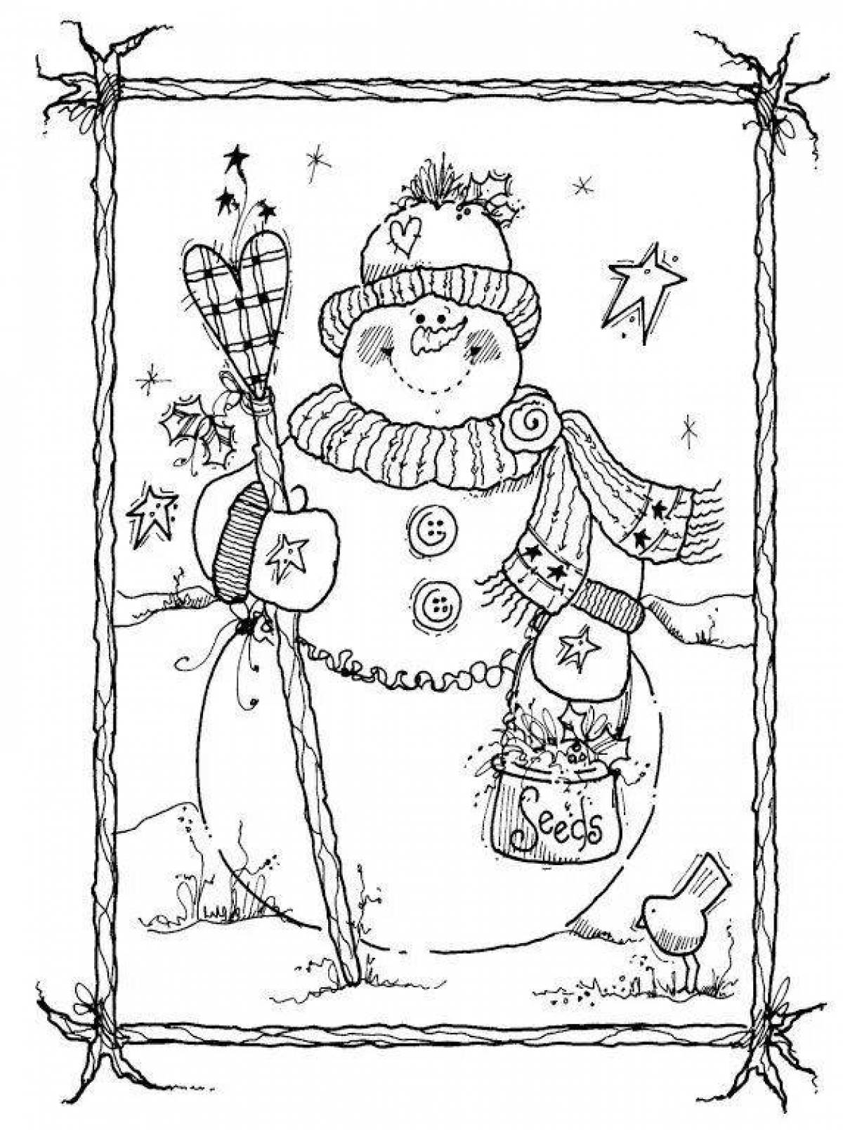 Amazing snowman antistress coloring book