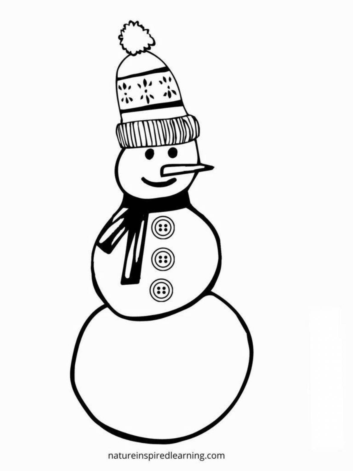 Fancy snowman antistress coloring book