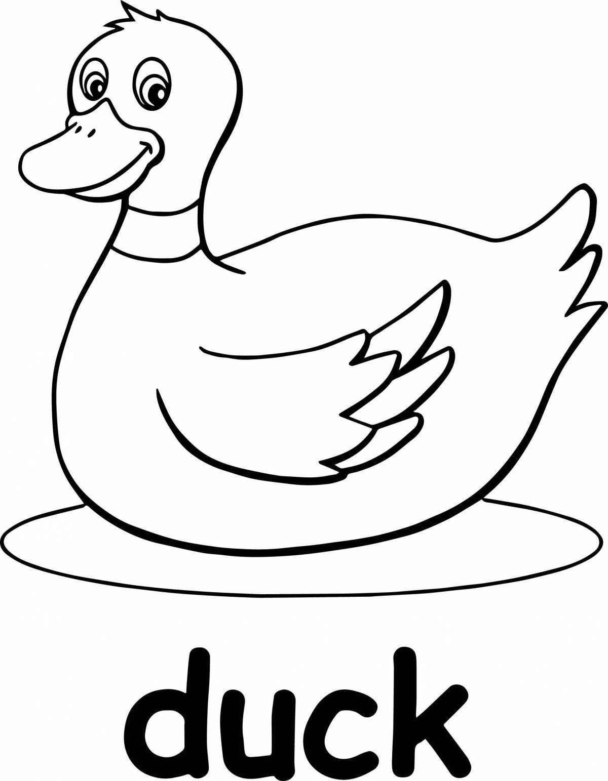 Coloring page cute Lafane duck
