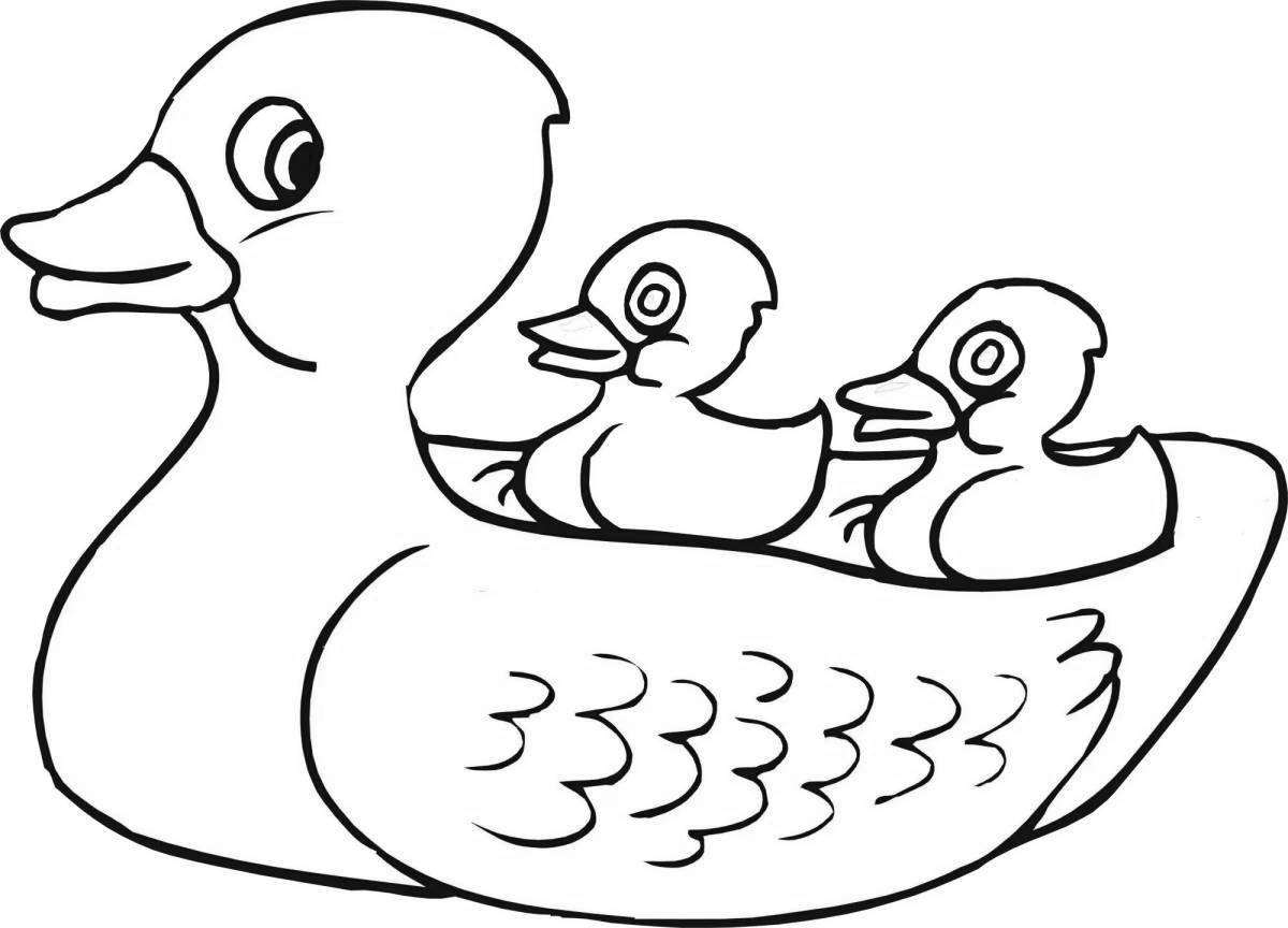 Animated lafan duck coloring page