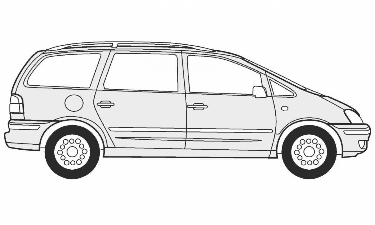 Playful ford coloring page
