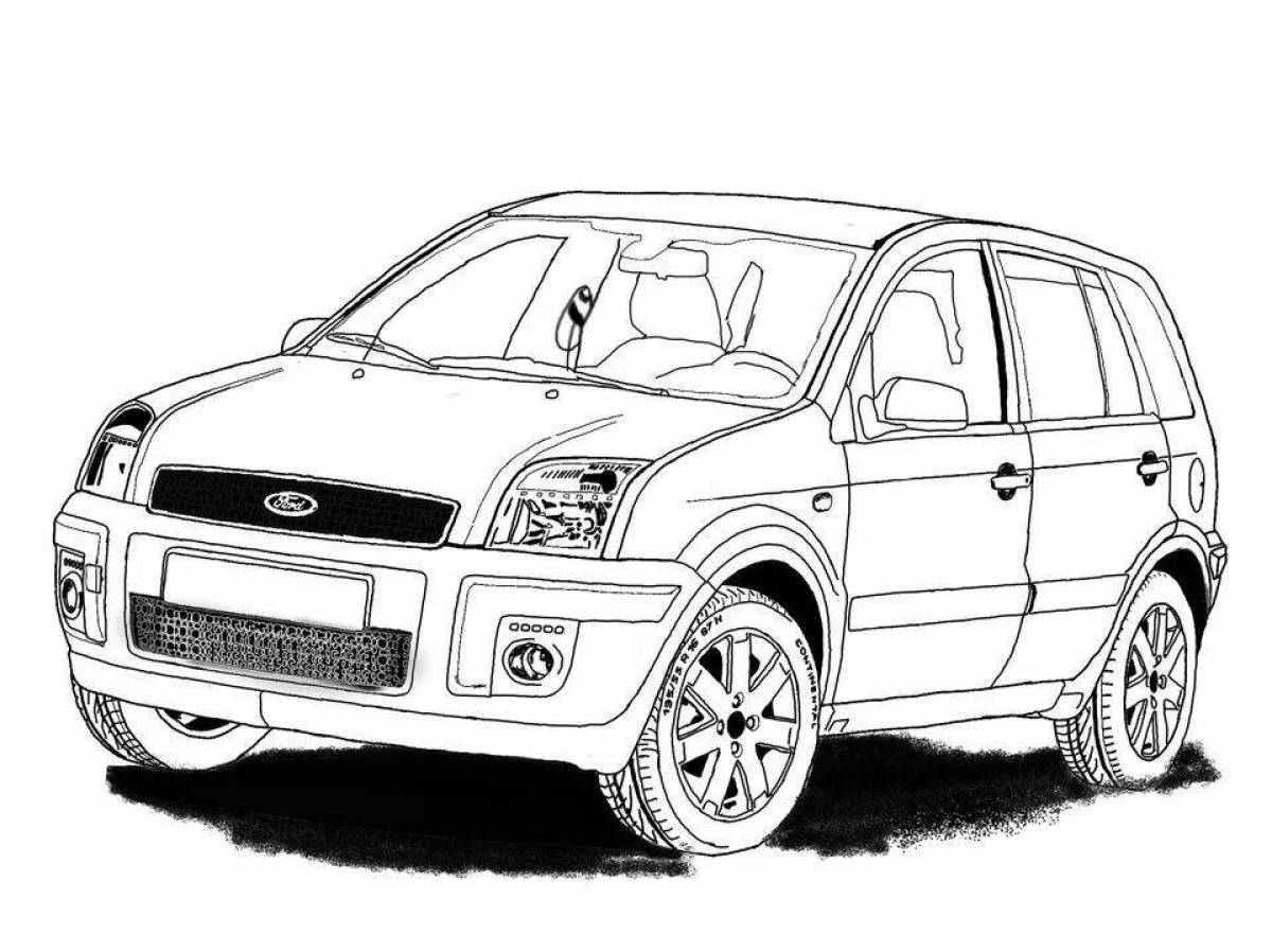 Colouring complex ford car