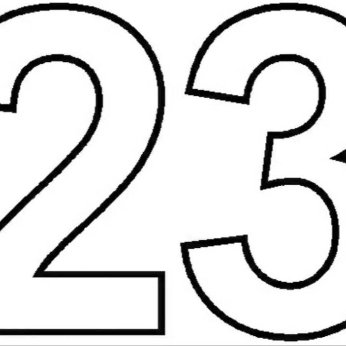 Creative number 23 coloring book