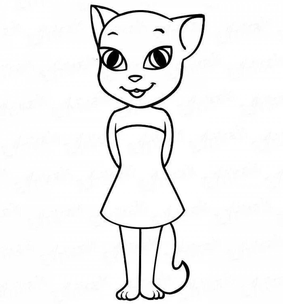 Angela colorful coloring page 2