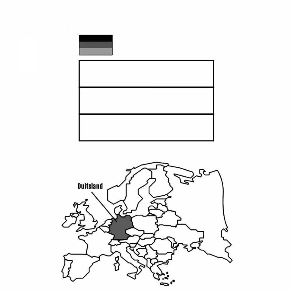 Fine German flag coloring book