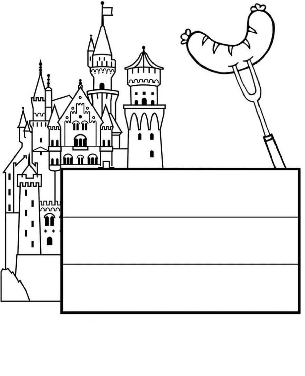 Exciting German flag coloring book