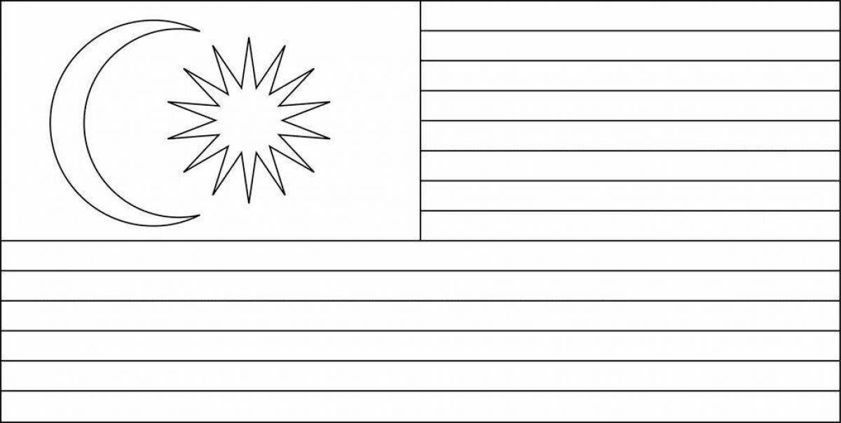 Adorable German flag coloring page