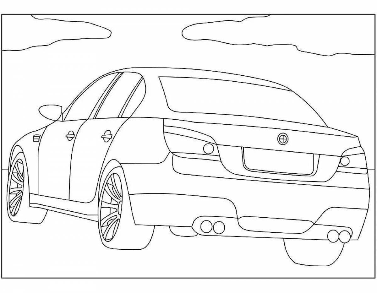 Coloring page majestic bmw cars