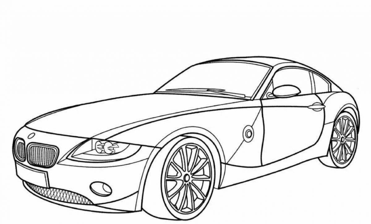 Colouring awesome bmw cars