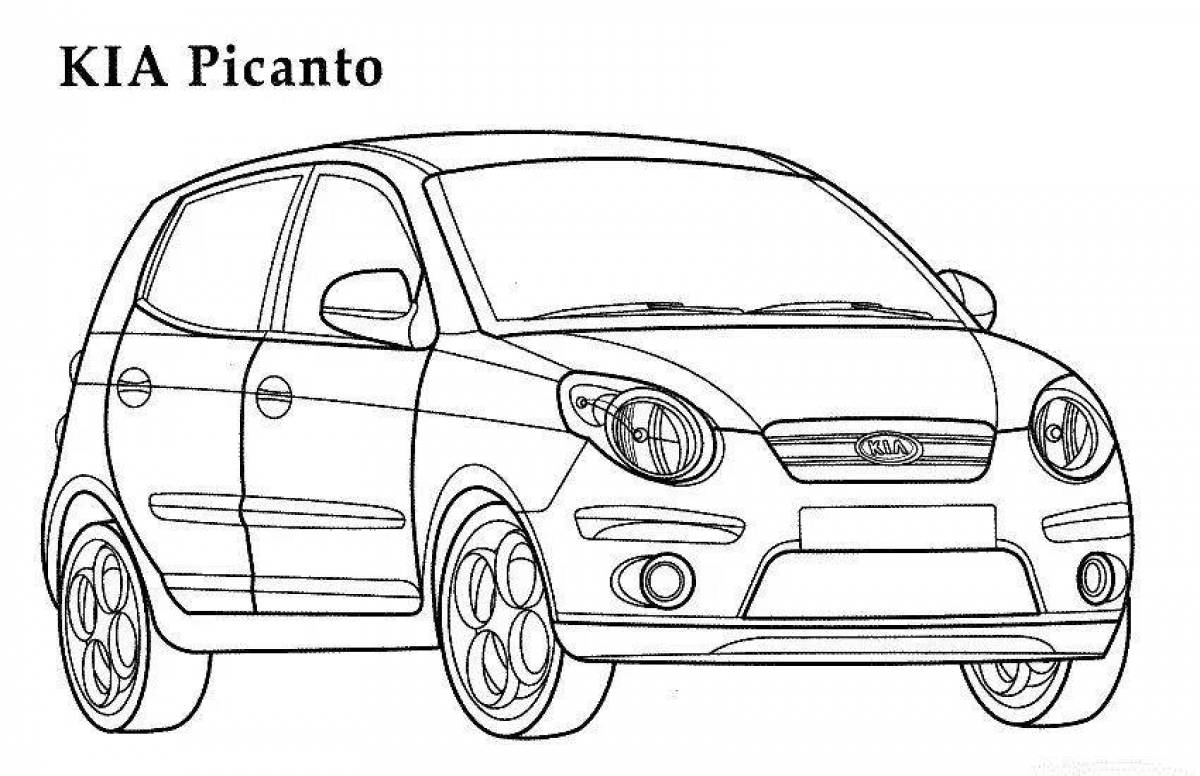 Exciting kia car coloring page
