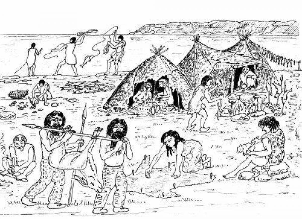 Elegant coloring pages of ancient people