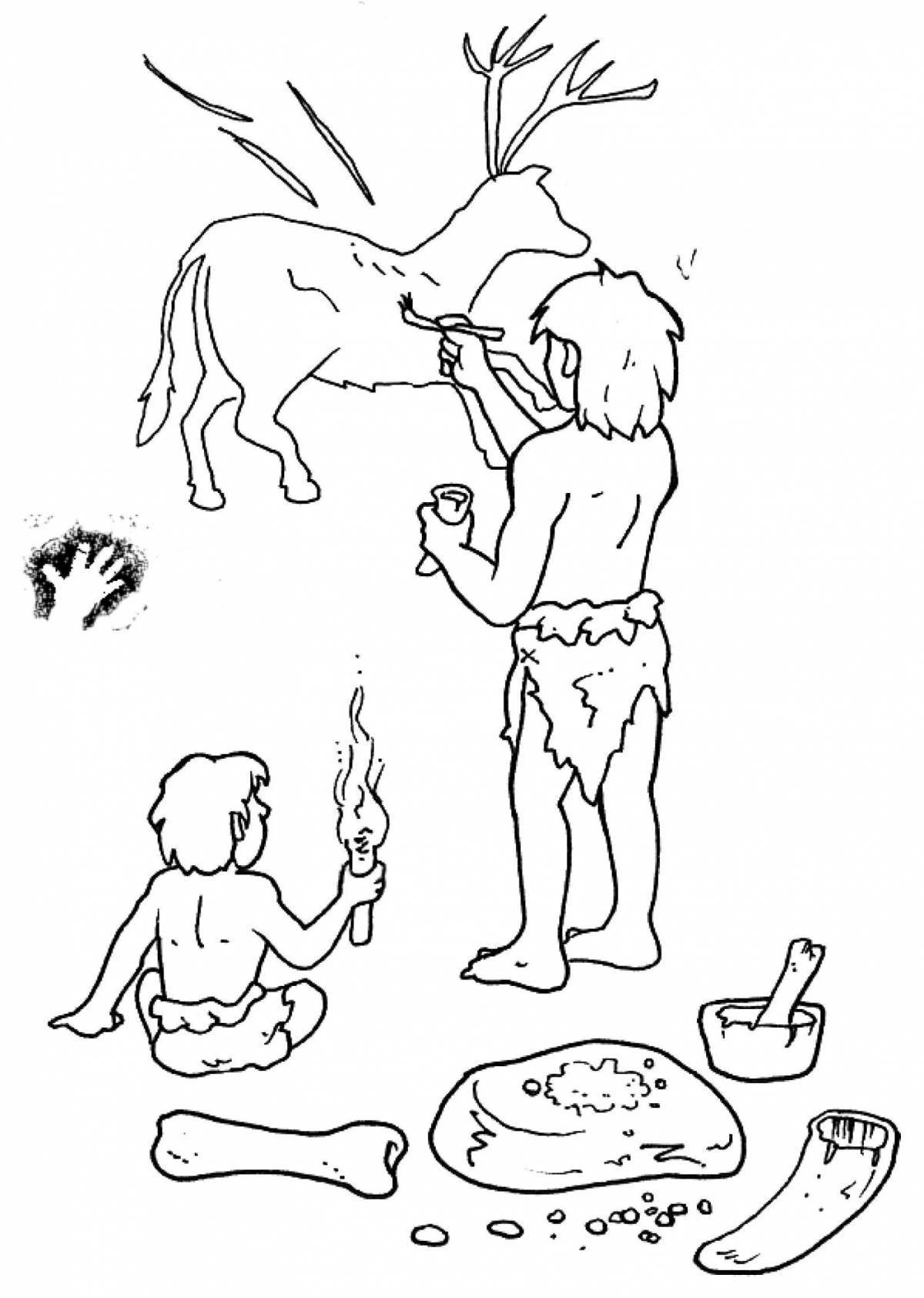 Amazing coloring pages of ancient people
