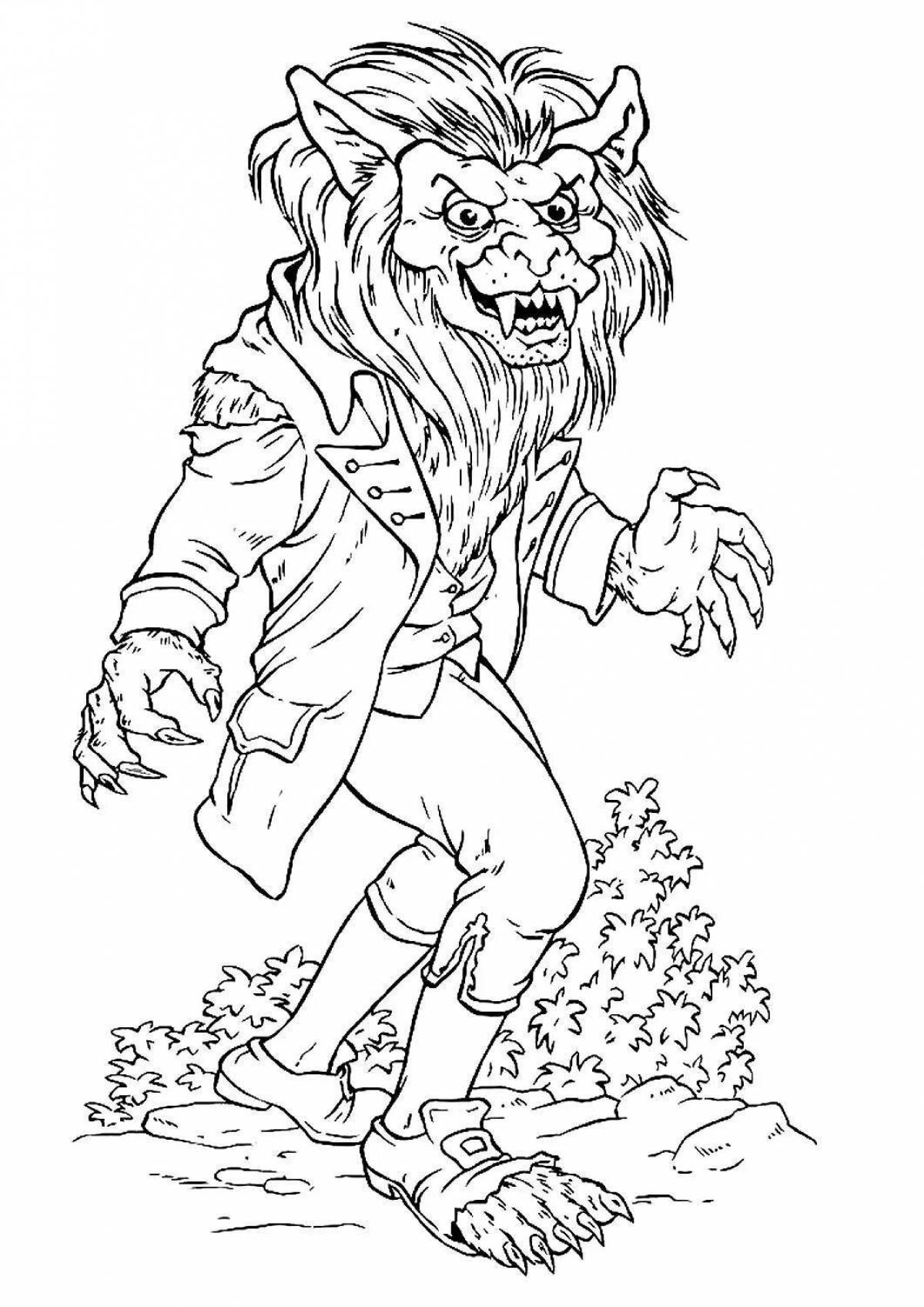 Disgusting coloring werewolf leon