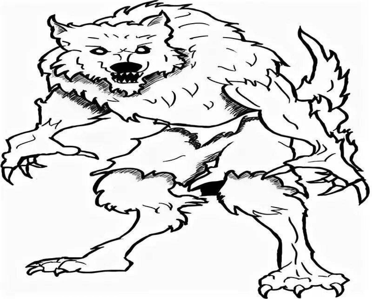 Disgusting coloring werewolf leon
