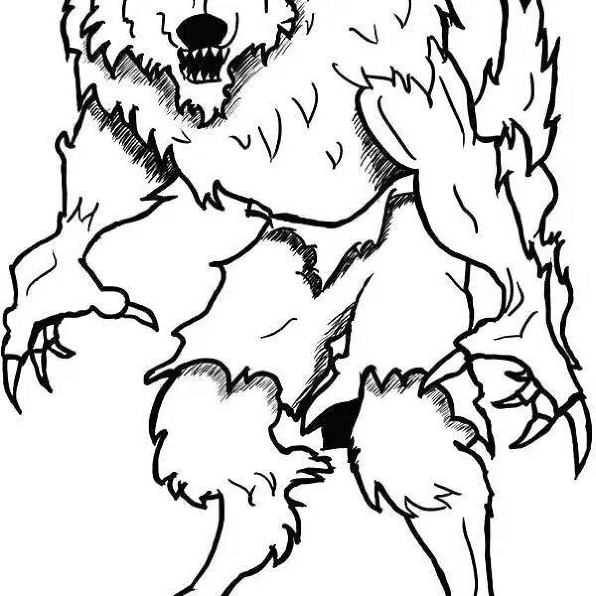 Ghost coloring werewolf leon