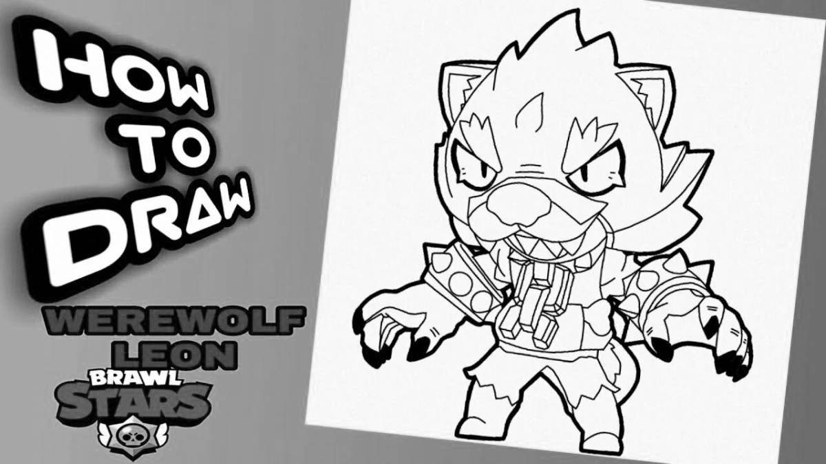 Dire coloring page werewolf leon