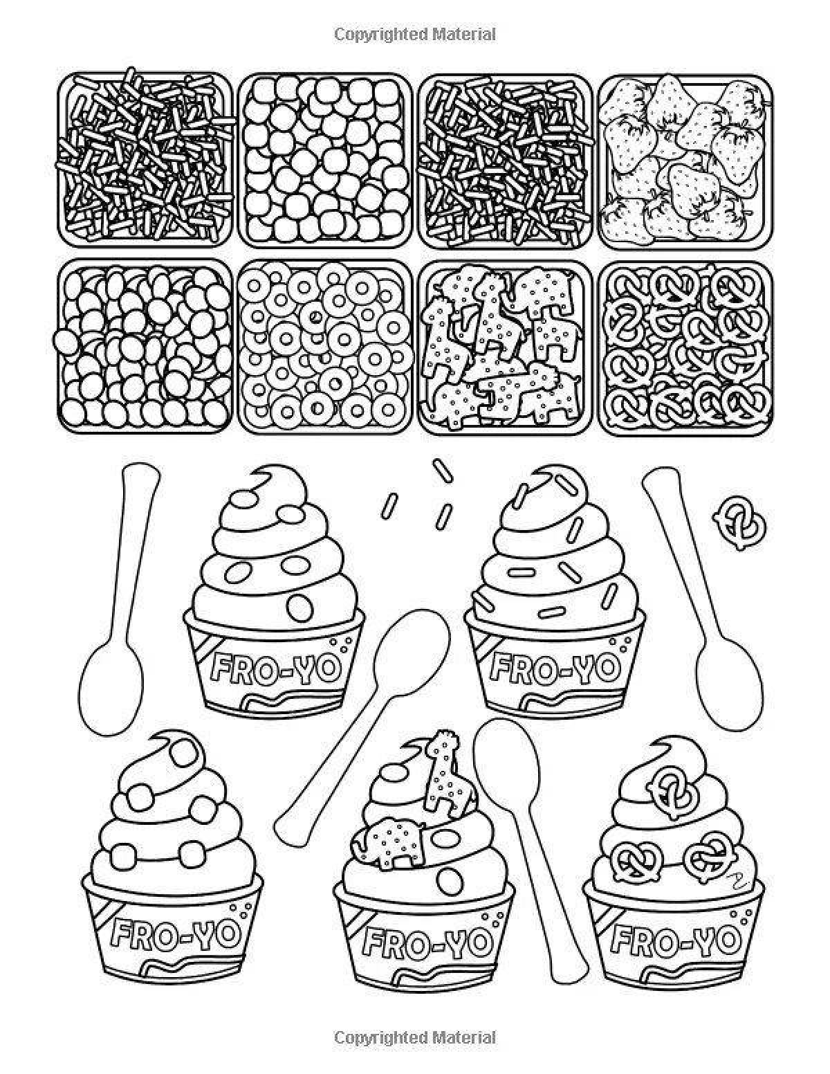 Hearty coloring page food a lot