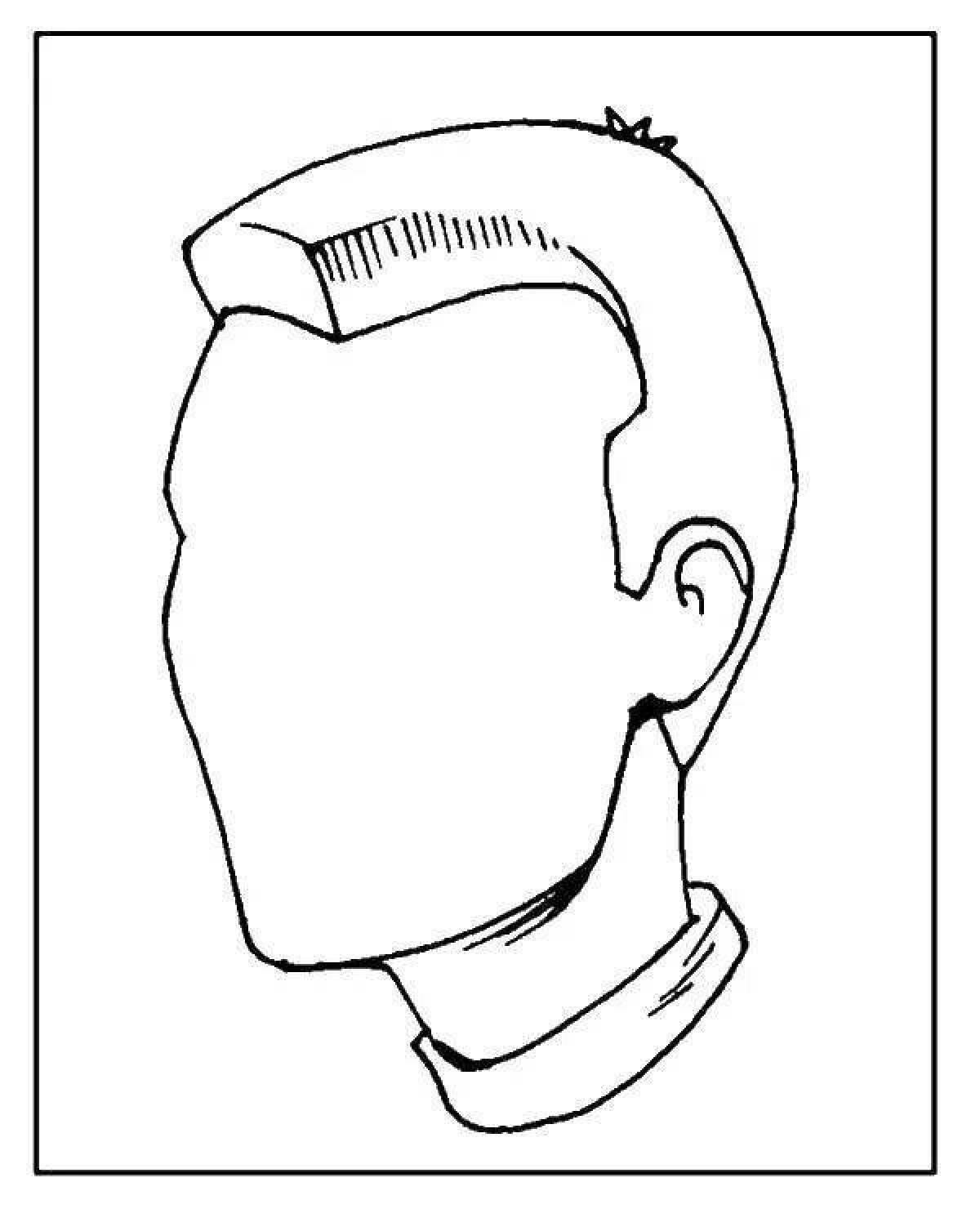Elegant human head coloring book