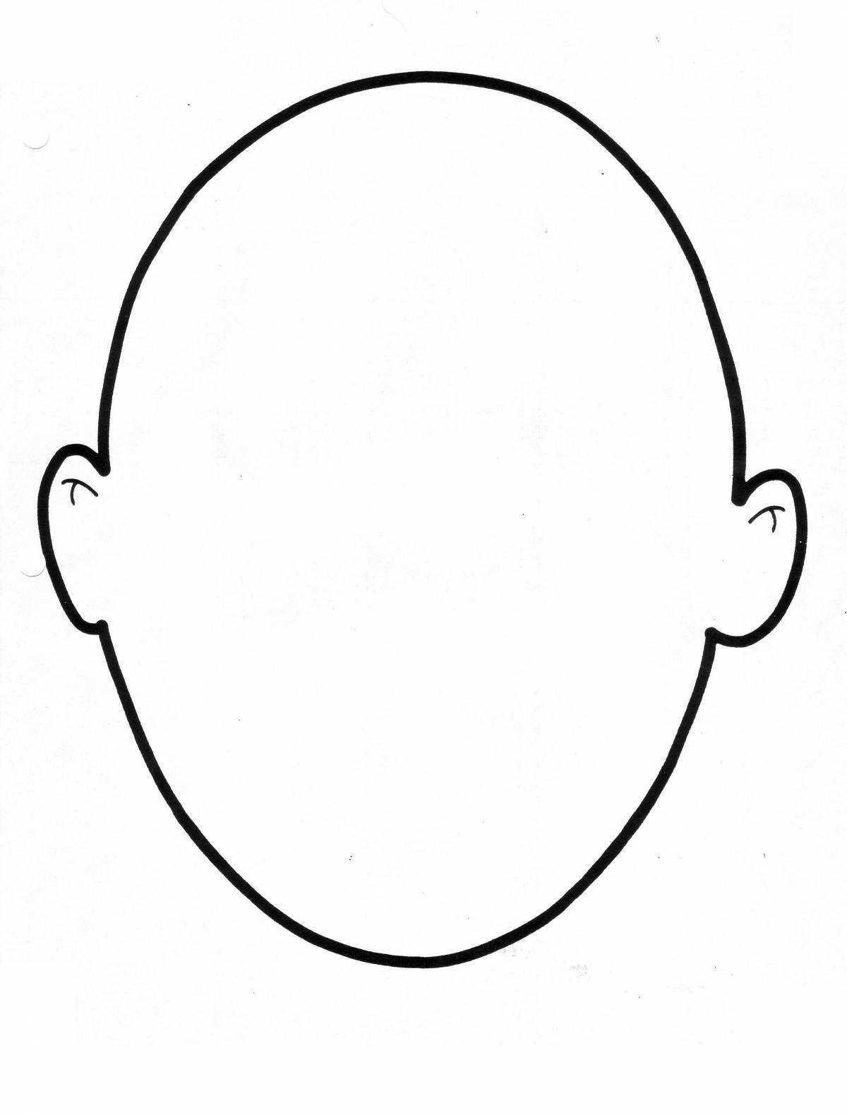 Жирная раскраска голова человека