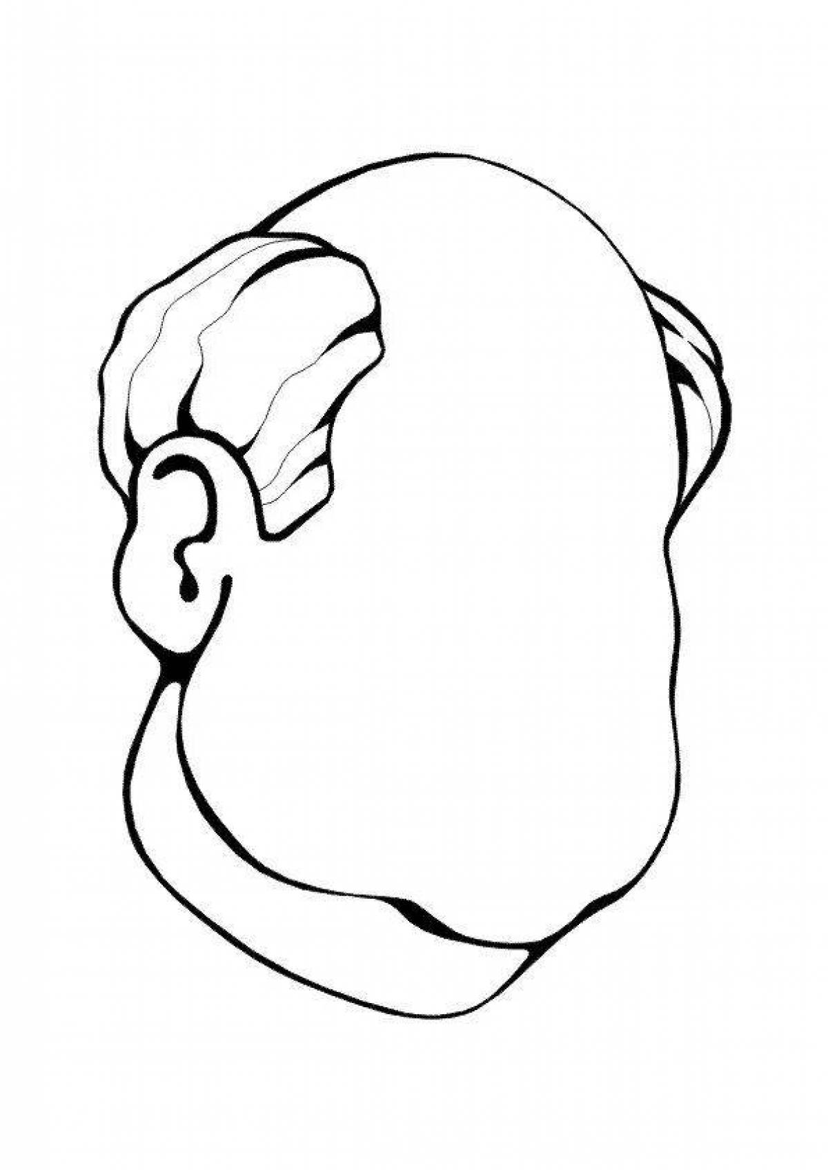 Экспрессивная раскраска голова человека
