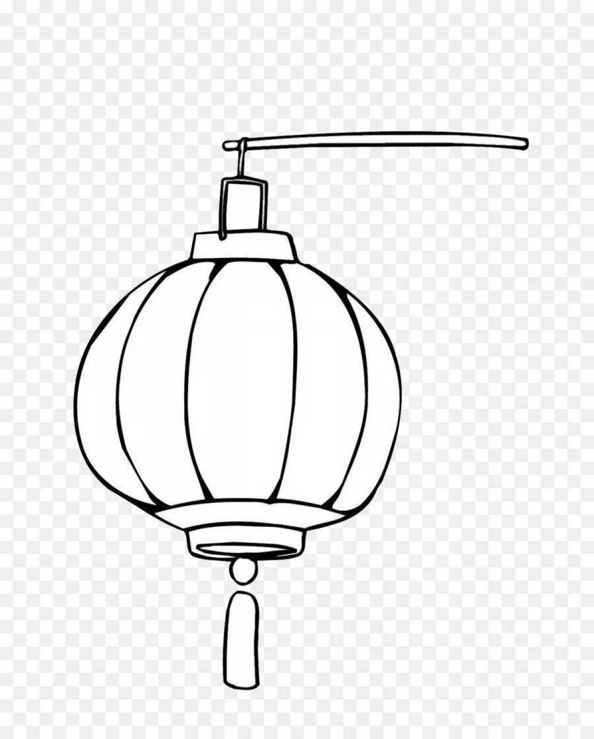 Восхитительный китайский фонарик раскраски