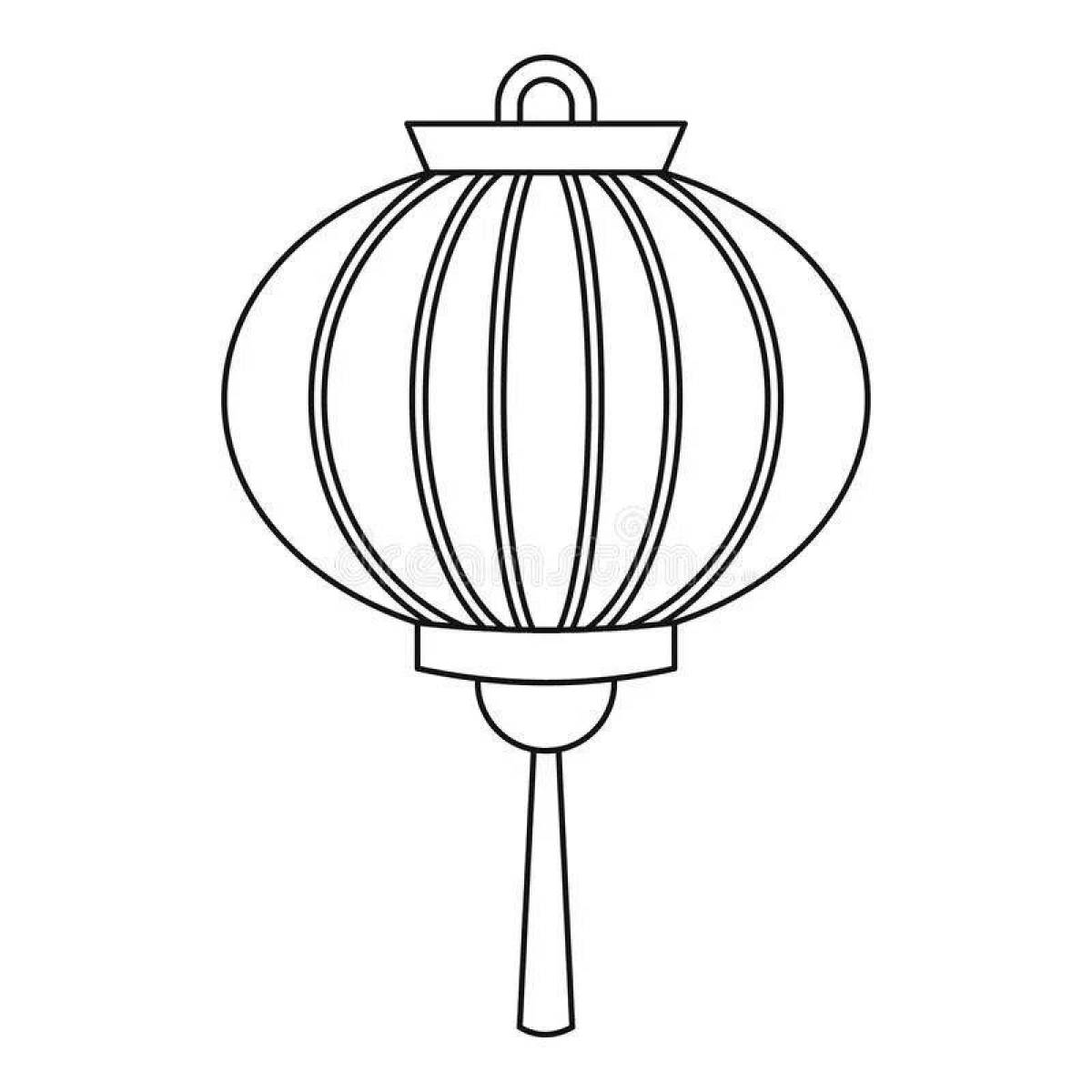 Завораживающая раскраска китайский фонарик