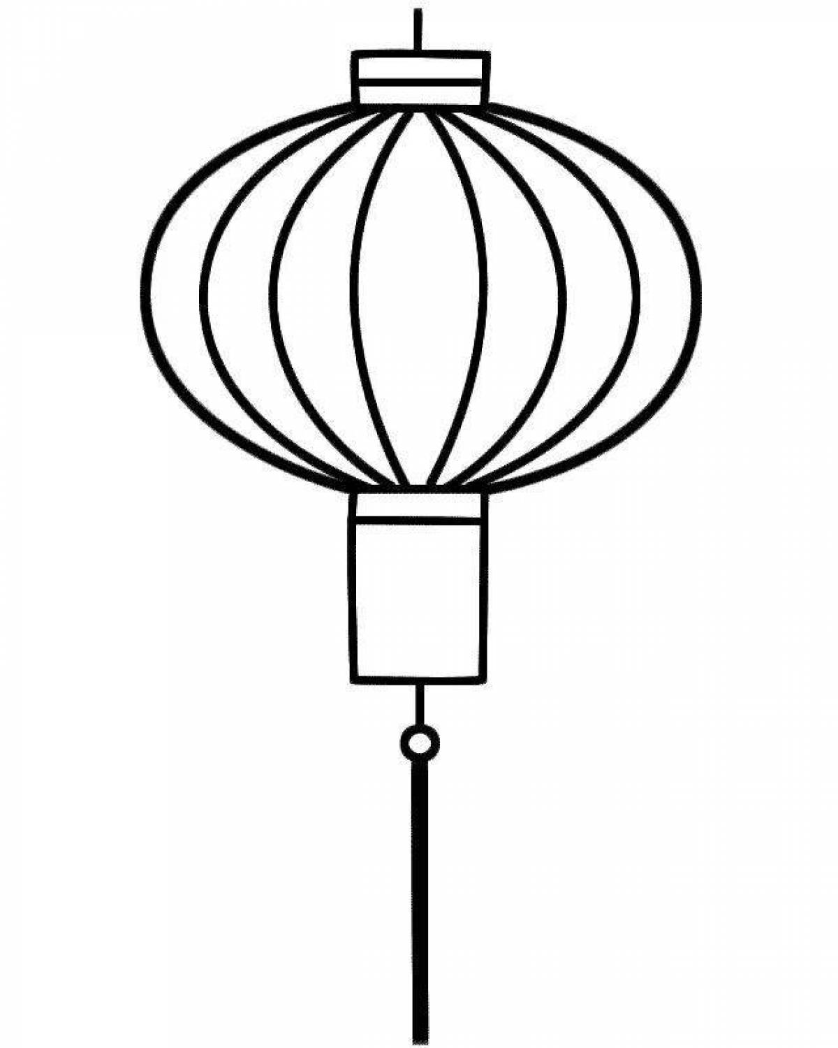 Chinese lantern coloring book