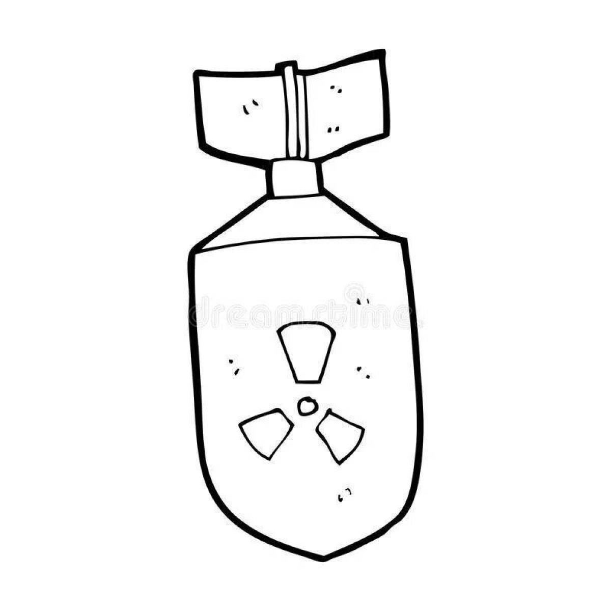Nuclear bomb coloring page