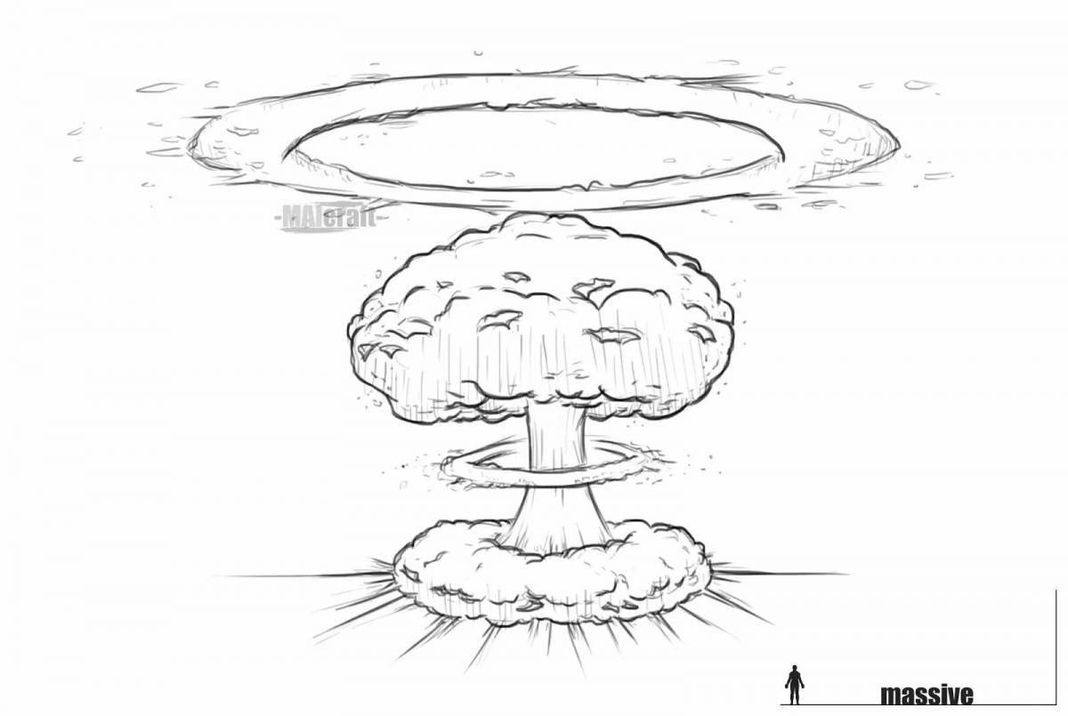 Nuclear bomb fun coloring book