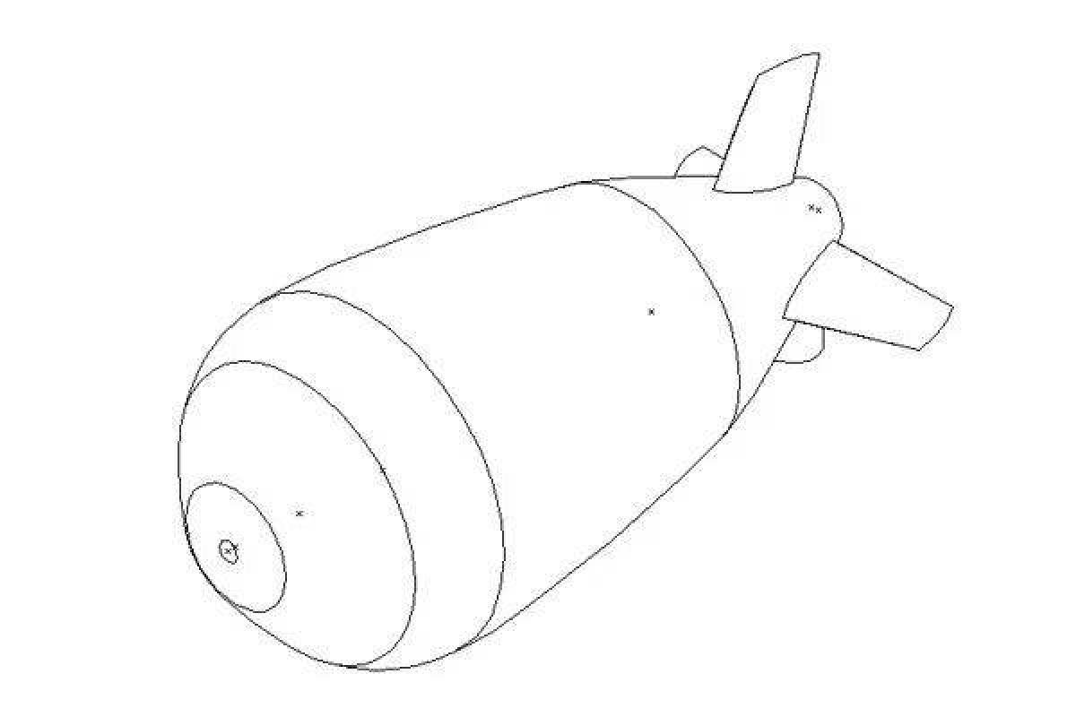 Nuclear bomb creative coloring page
