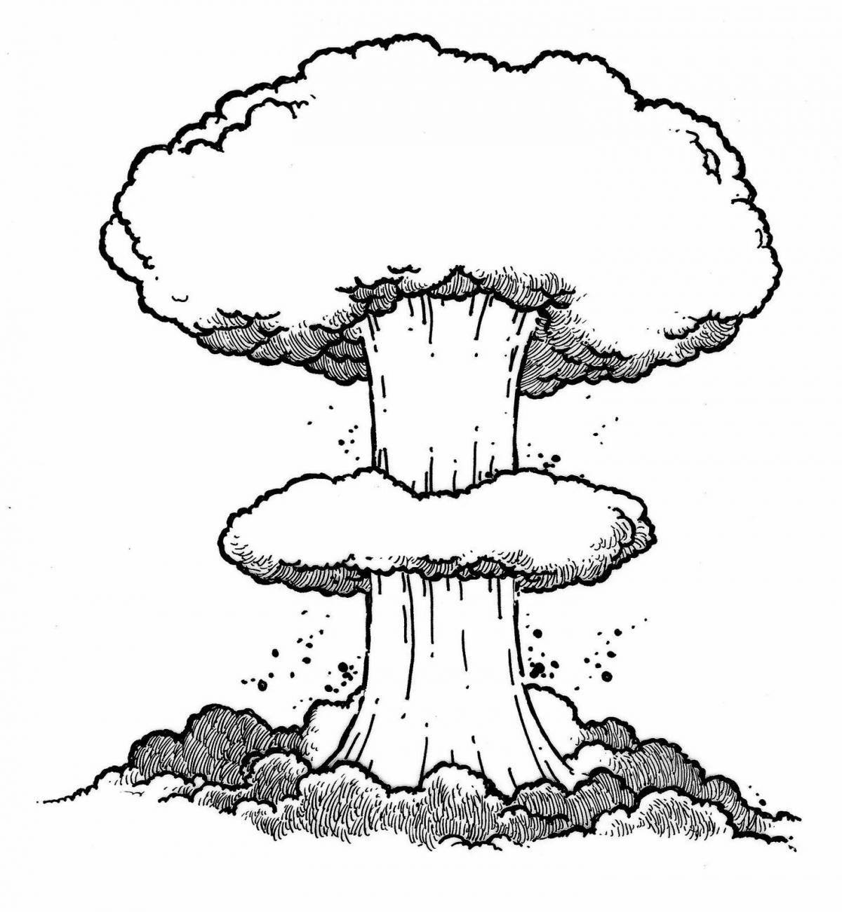 Nuclear bomb creative coloring book