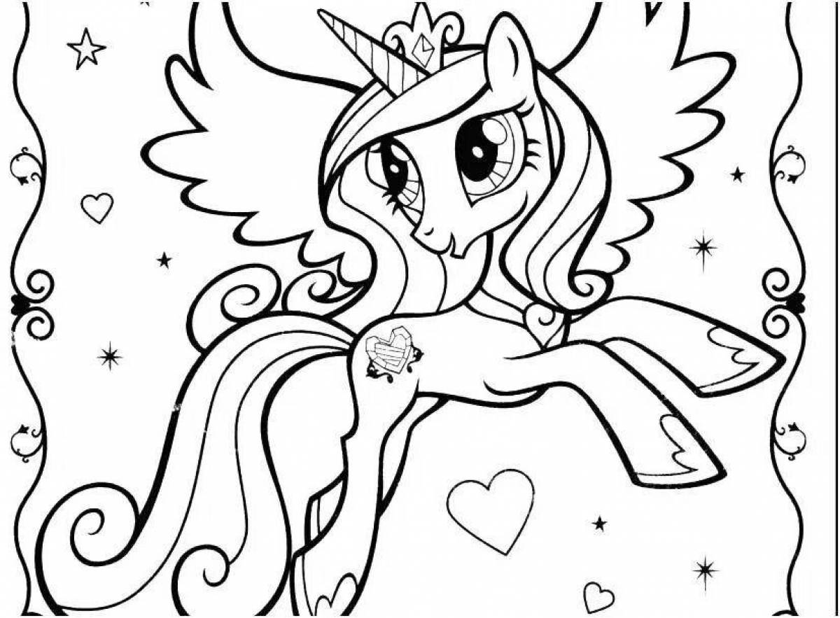 Adorable pony malito coloring page