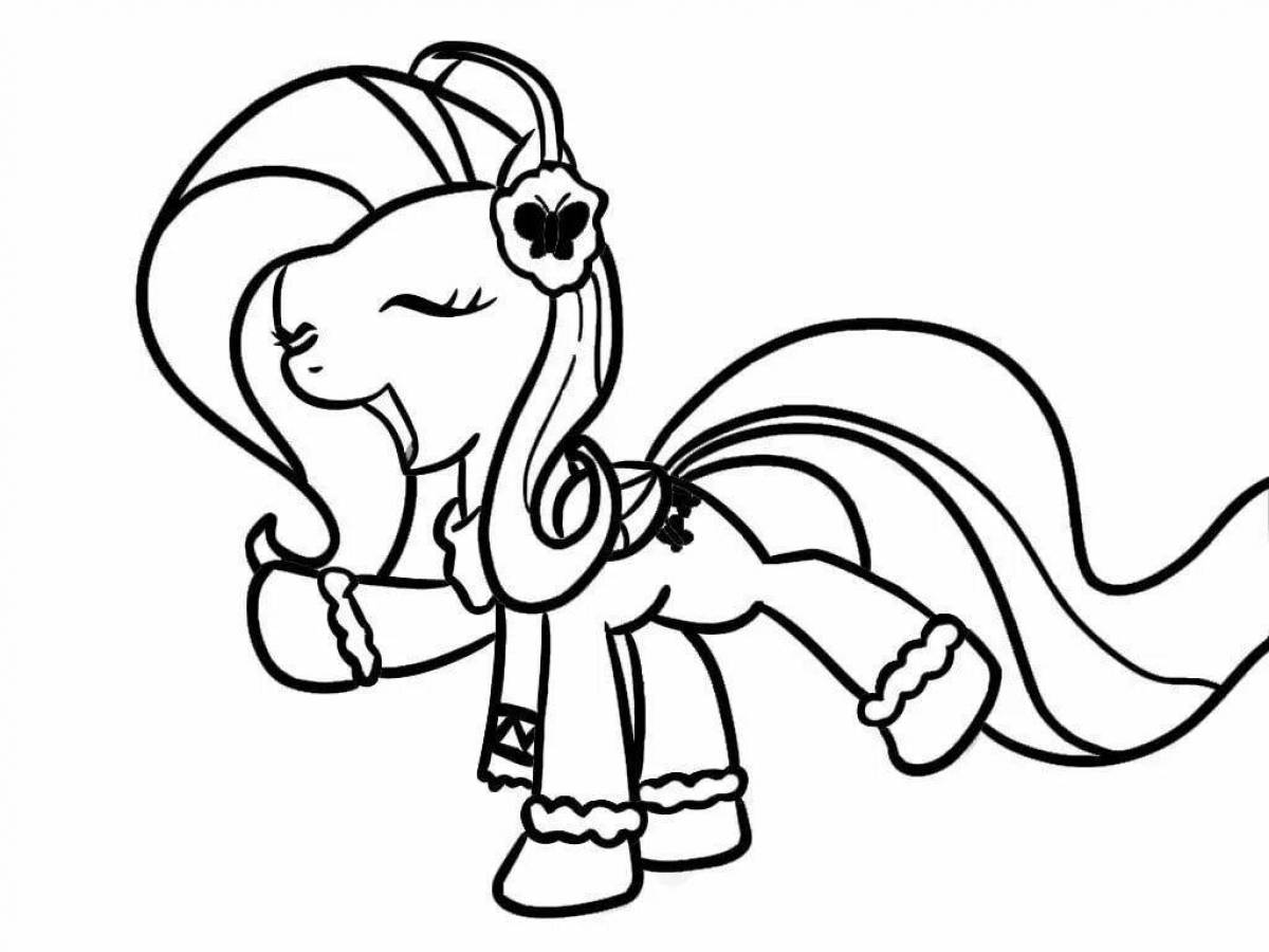 Coloring page freaky pony malito