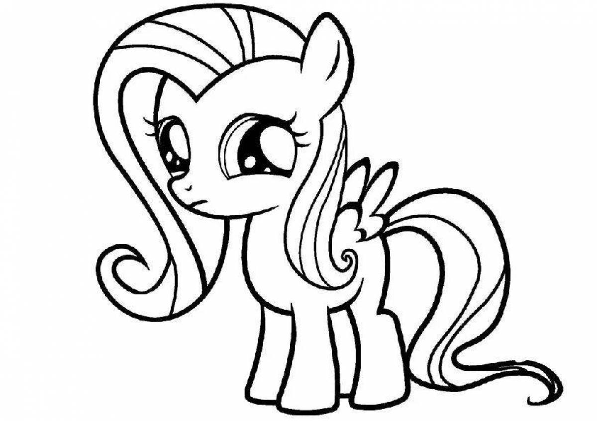 Coloring page dazzling pony malito