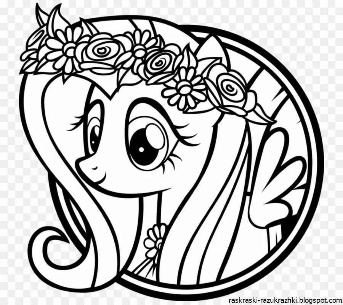 Coloring book for pony girls