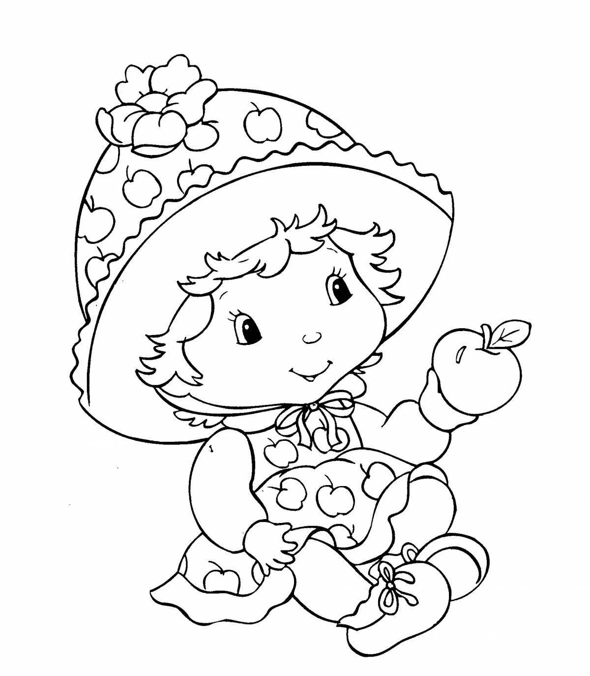 Creative coloring book for toddler girls