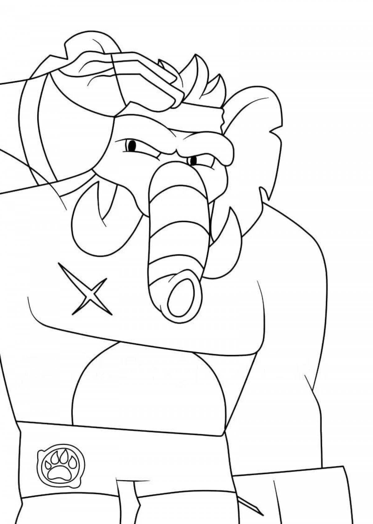 Amazing goo jit zu coloring page