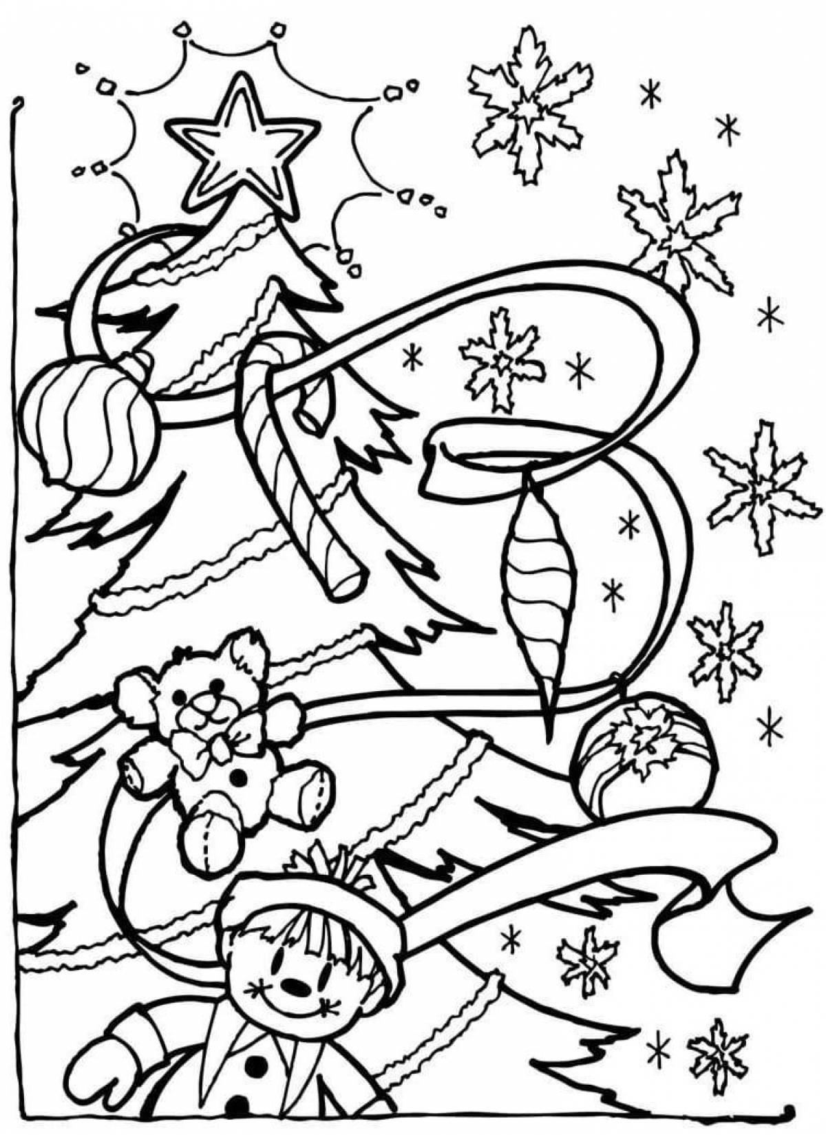 Colorful Christmas Eve coloring book