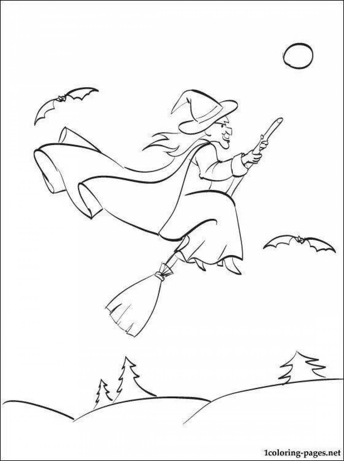 Glowing christmas eve coloring page