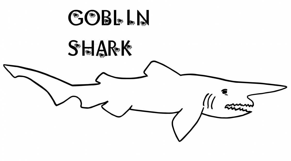 Величественная раскраска акула от икеа