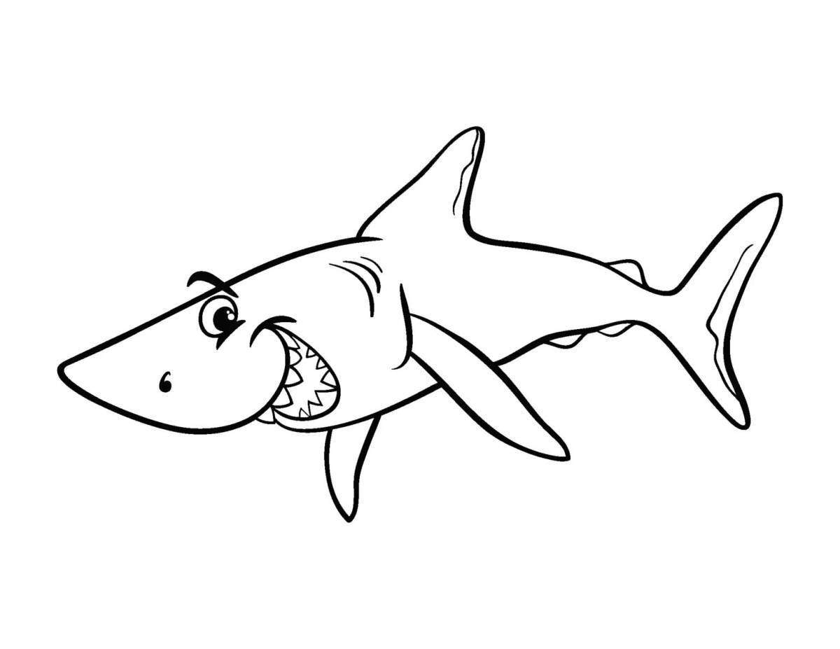 Игривая раскраска акула от икеа