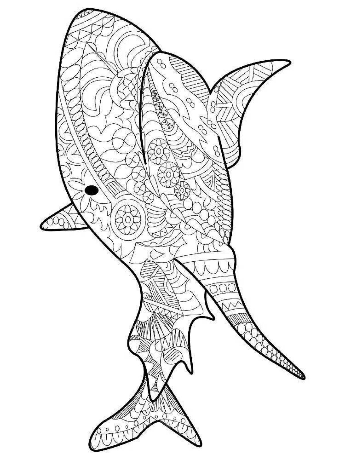 Сказочная раскраска акула от икеа