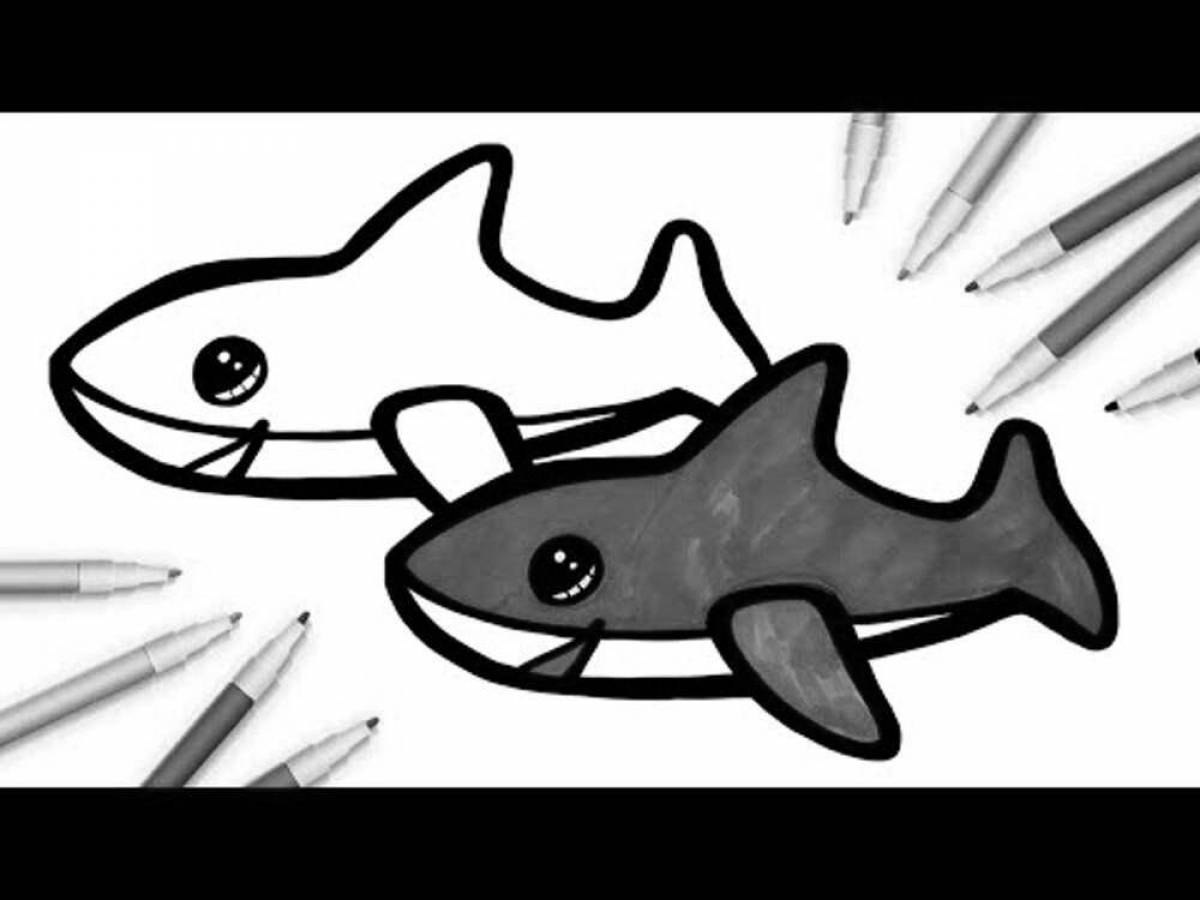 Свирепая раскраска акула из икеа