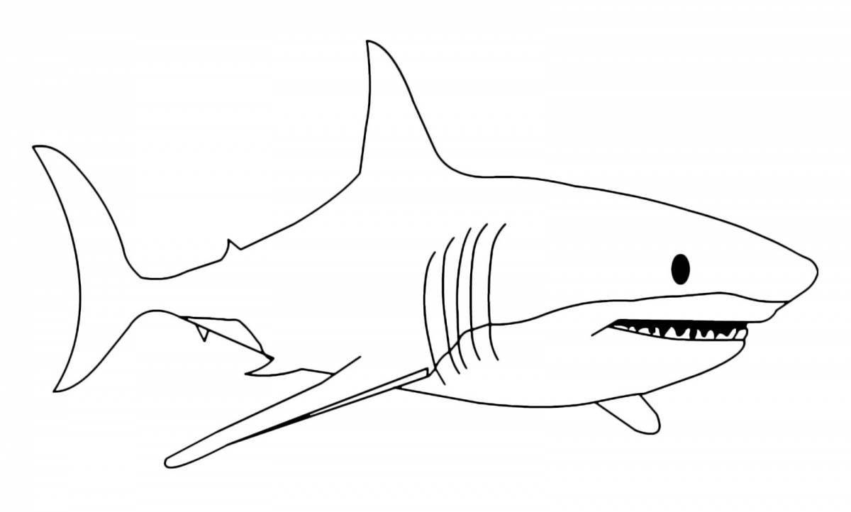 Изящная раскраска акула из икеа