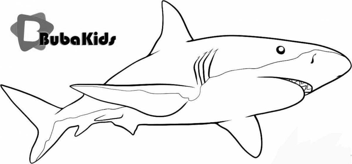 Радостная раскраска акула от икеа