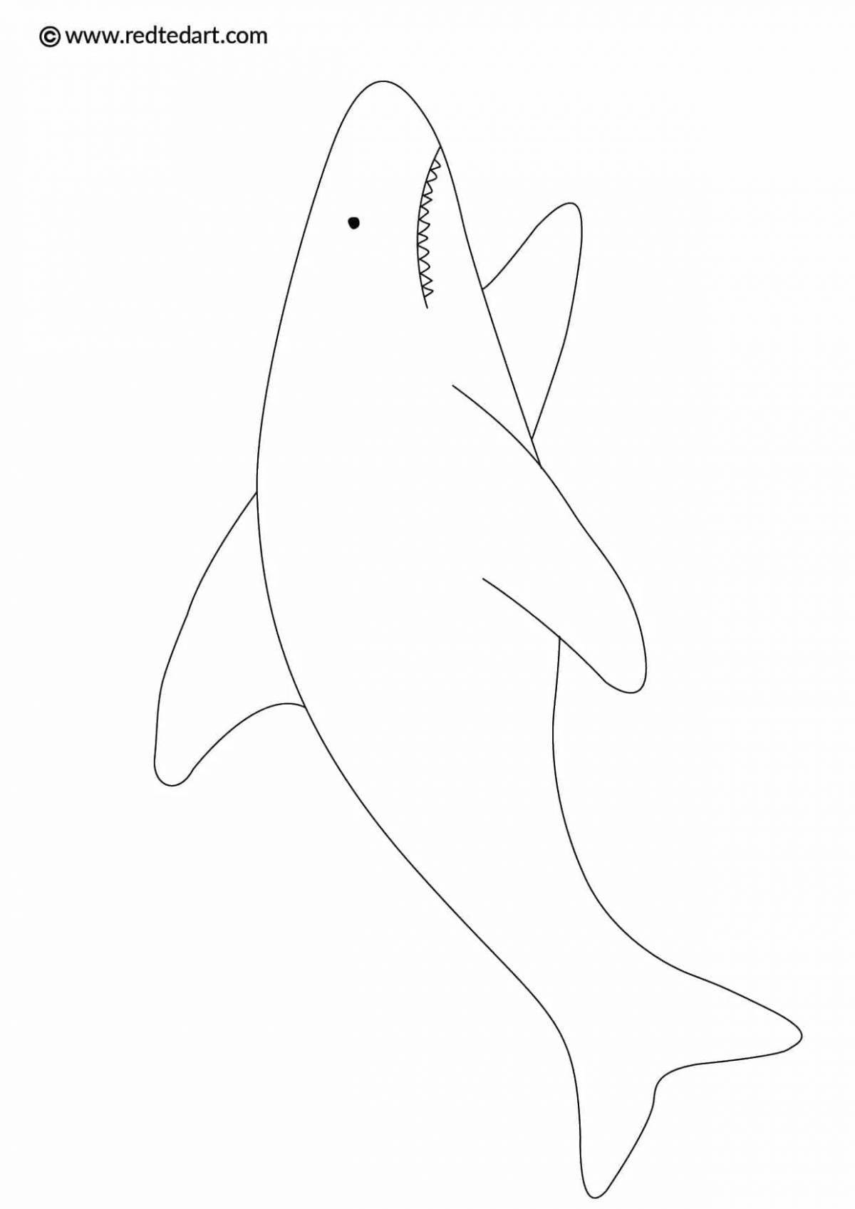 Чудесная раскраска акула от икеа